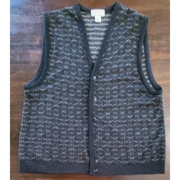 Murano Other - Vintage Sweater Mens L Cardigan Vest Wool Blend Eclectic Grandpa Italy